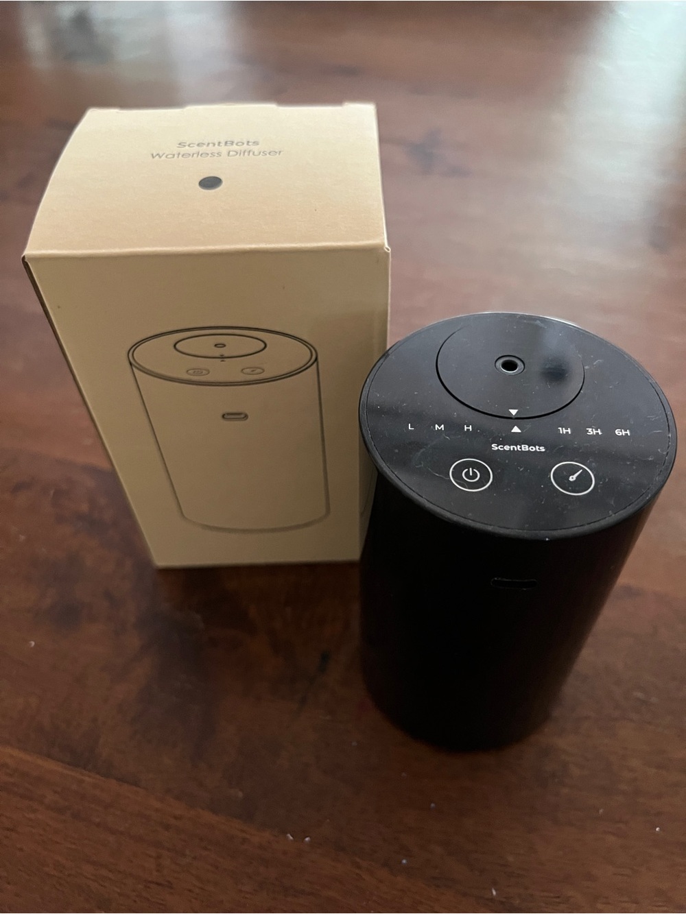 Portable Black Waterless Diffuser - Compact Aromatherapy Device